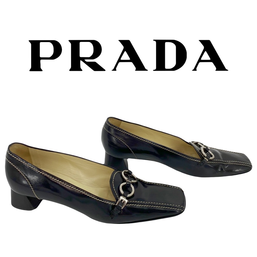 Y2K🖤PRADA- 1990’s Patent Leather Prada Loafers